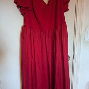 Chic Scarlet Maxi Dress